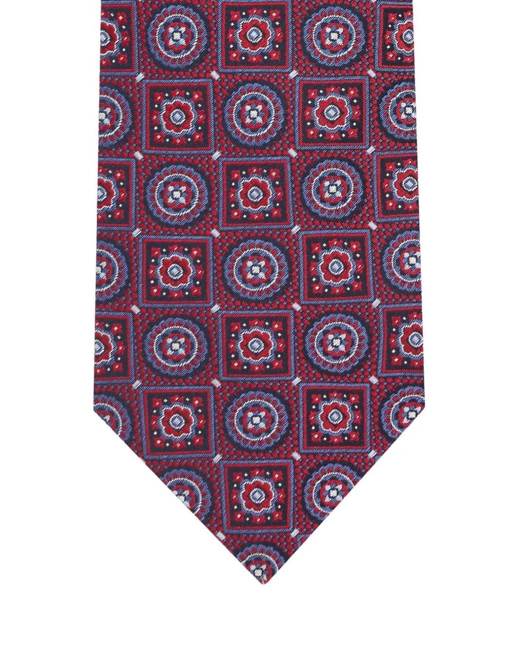 Etro Purple Jacquard Patchwork Design Tie for men