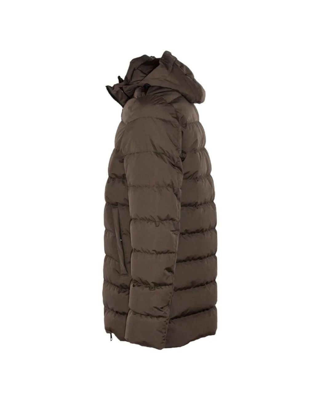 Herno Brown Padded-Down Jacket for men