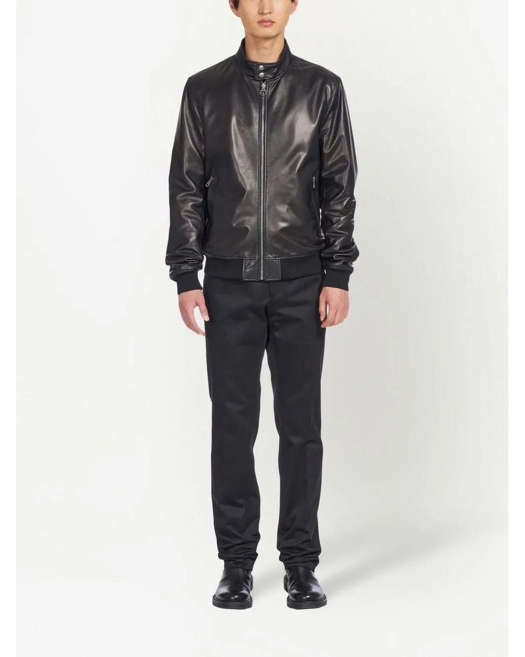 Ferragamo Black Reversible Bomber Jacket for men