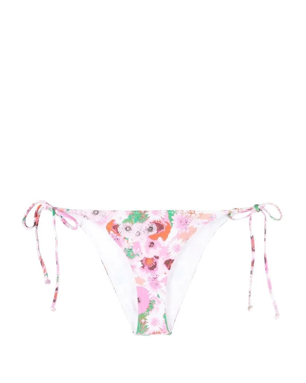 Ganni White Printed Bikini Bottom