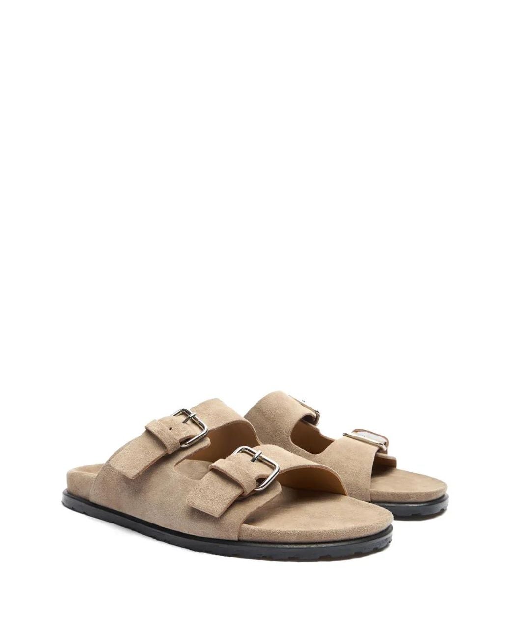 Scarosso Brown Enea Suede Slides for men