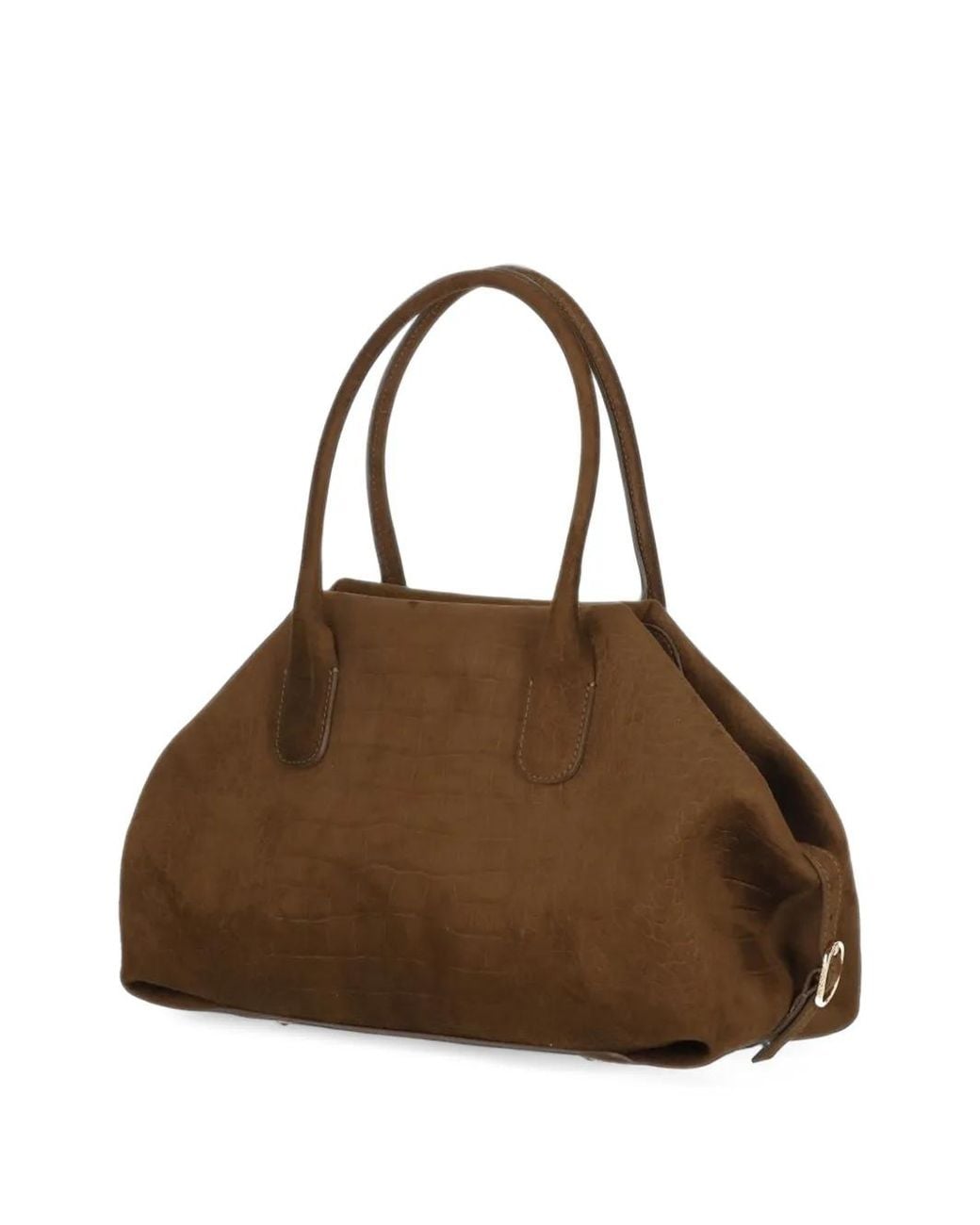 THEMOIRÈ Brown Medium Talia Croc-Effect Tote Bag
