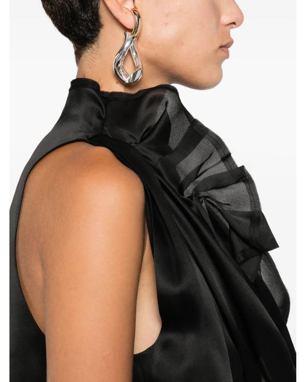 Khaite Black Meegan Sleeveless Top