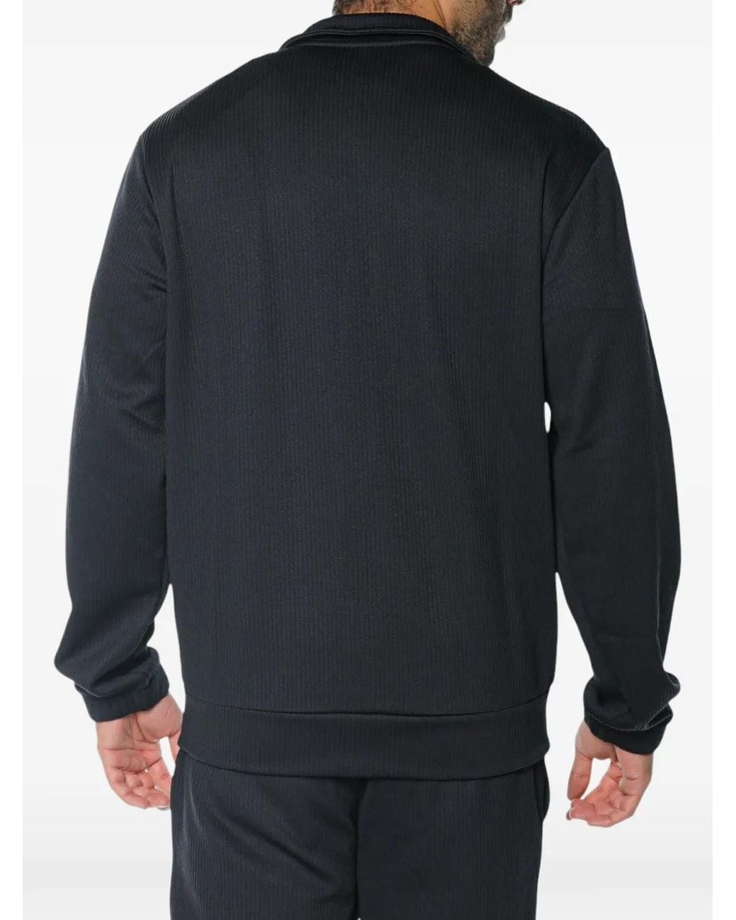 ARMANI EXCHANGE Blue Logo-Print Zip-Up Sweatshirt for men