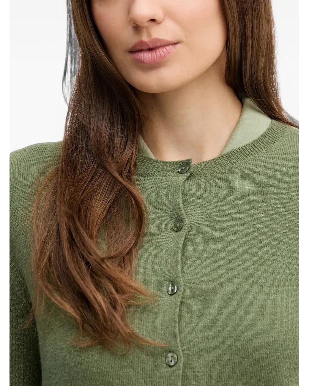 Benetton Green Buttoned Cardigan