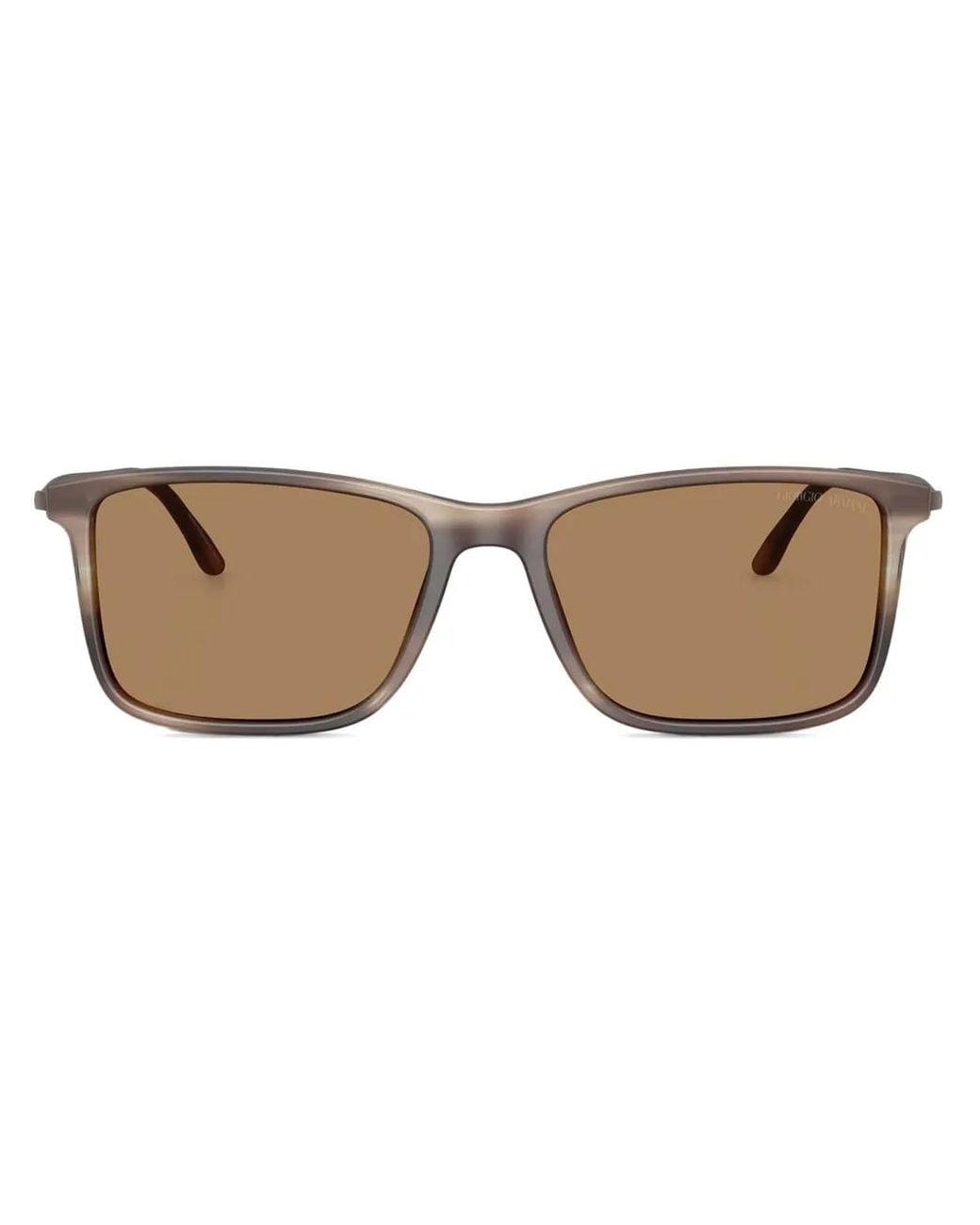 Giorgio Armani Brown Rectangle-Frame Sunglasses for men