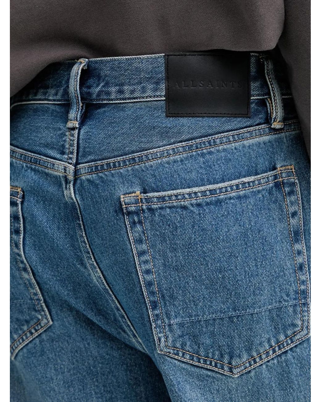 AllSaints Blue Ripped Jeans for men