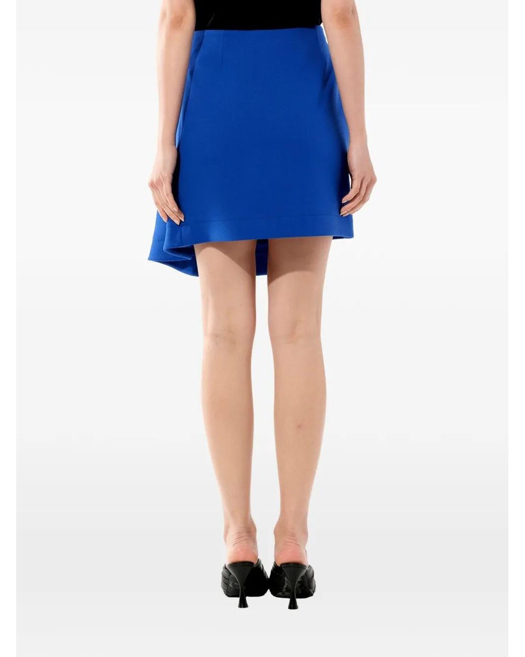Balenciaga Blue Asymmetric Skirt
