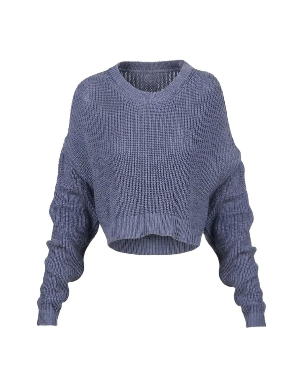 Valentino Garavani Blue Chunky-Knit Cropped Sweater for men