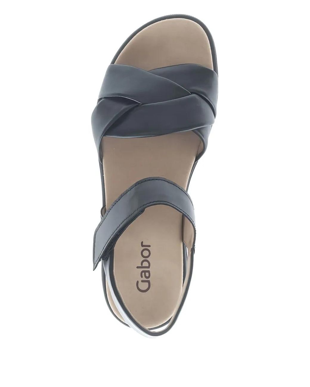 Gabor Black Sandalen Mit Überkreuzten Riemen