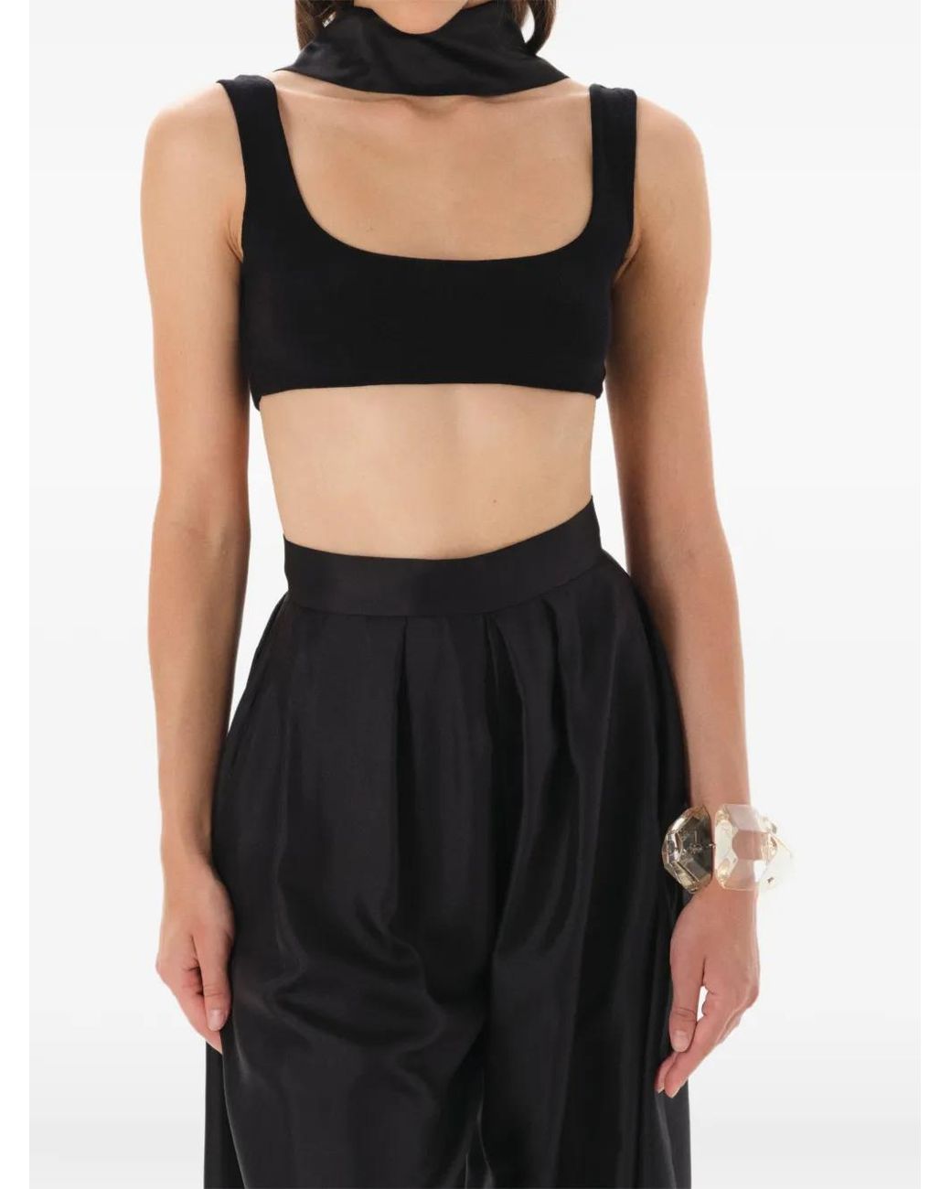 MANURI Black Bazar Pleated Trousers
