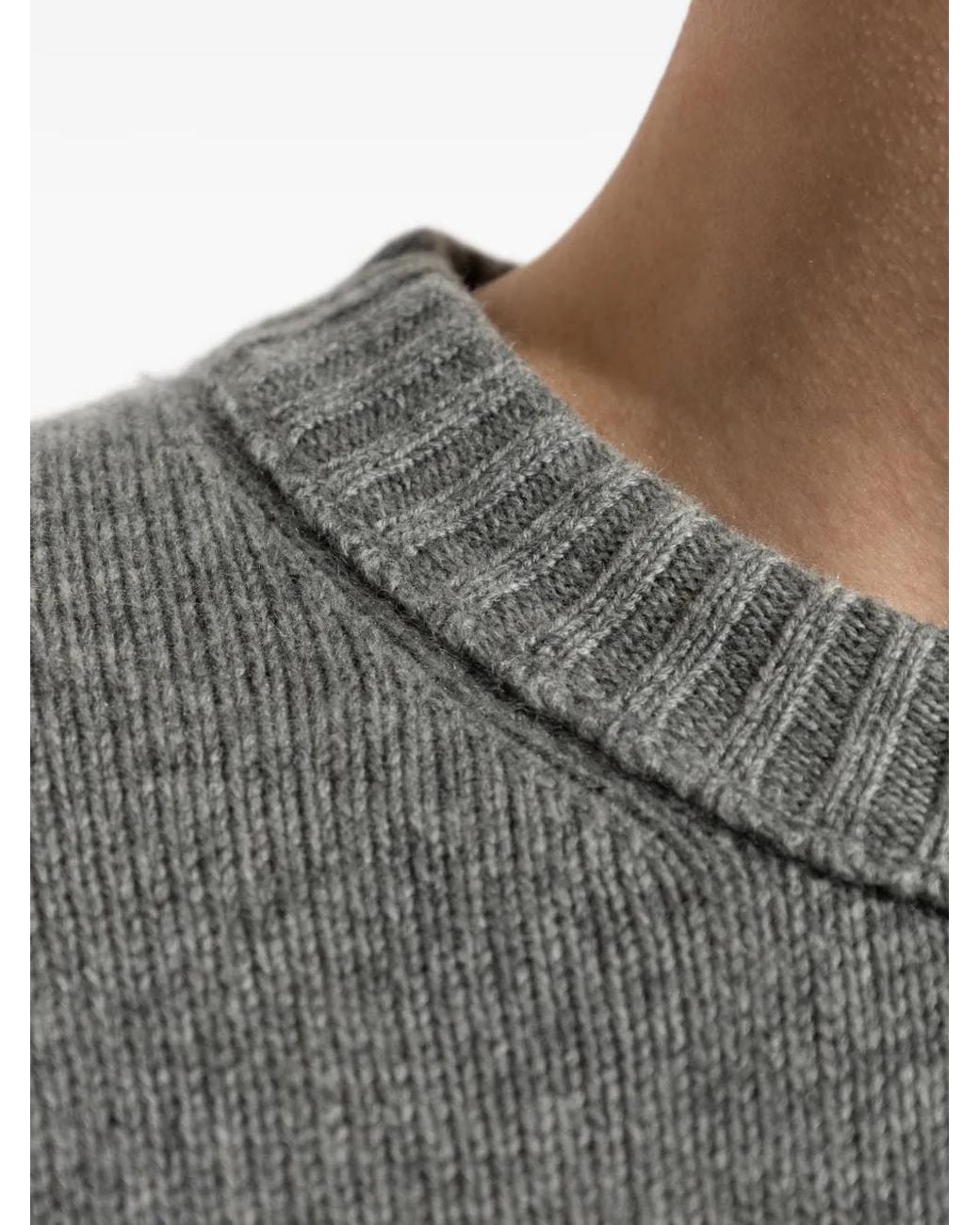FRAME Gray Crew-Neck Cashmere Sweater for men