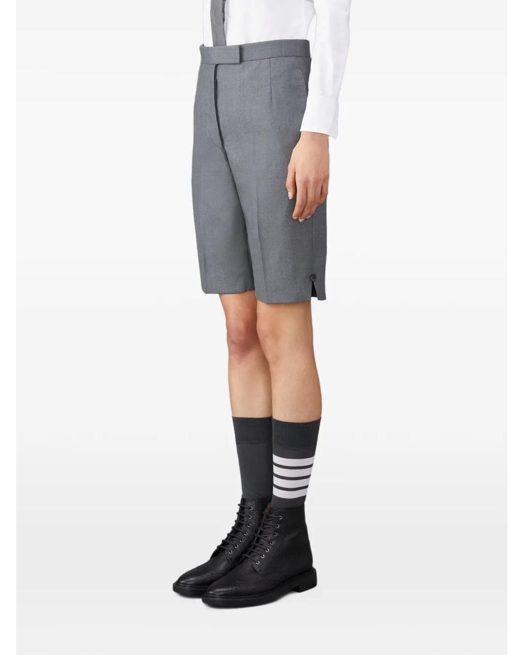 Thom Browne Blue Super 120's Twill Backstrap Bermuda Shorts