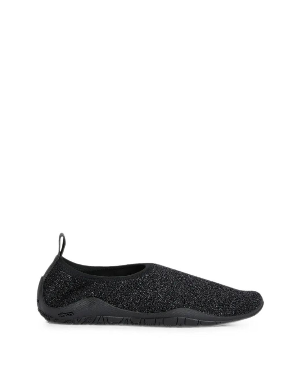 Jil Sander Black Glitter-Effect Pull-Tab Sneakers