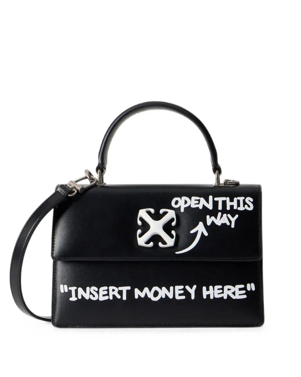 Off-White c/o Virgil Abloh Black Jitney 1.4 Top Handle Quote