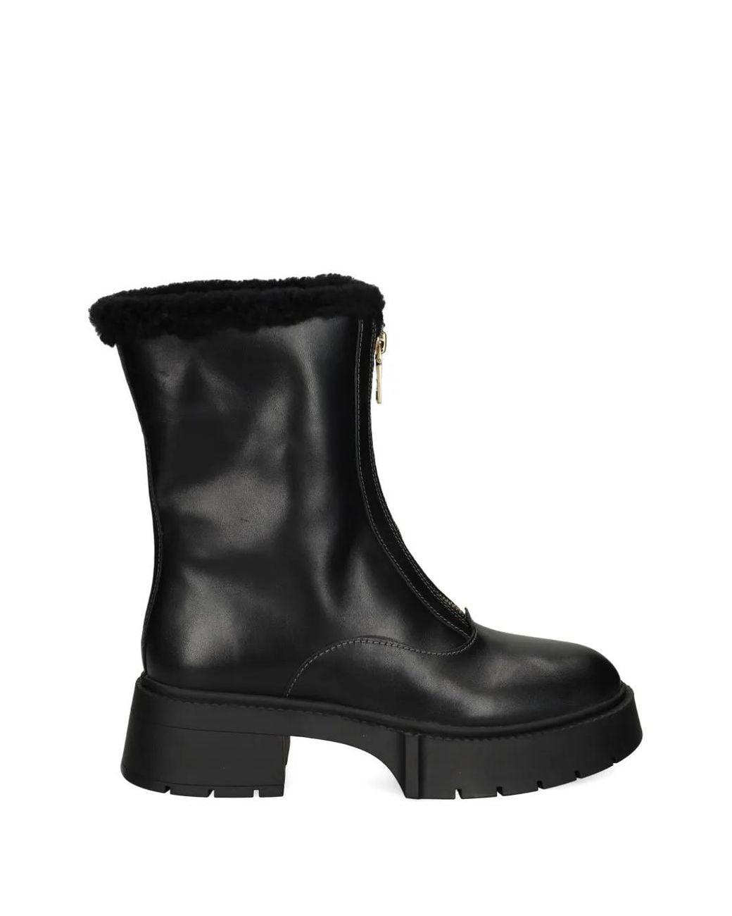 COACH Black 57Mm Leah Zip-Up Platform Boots