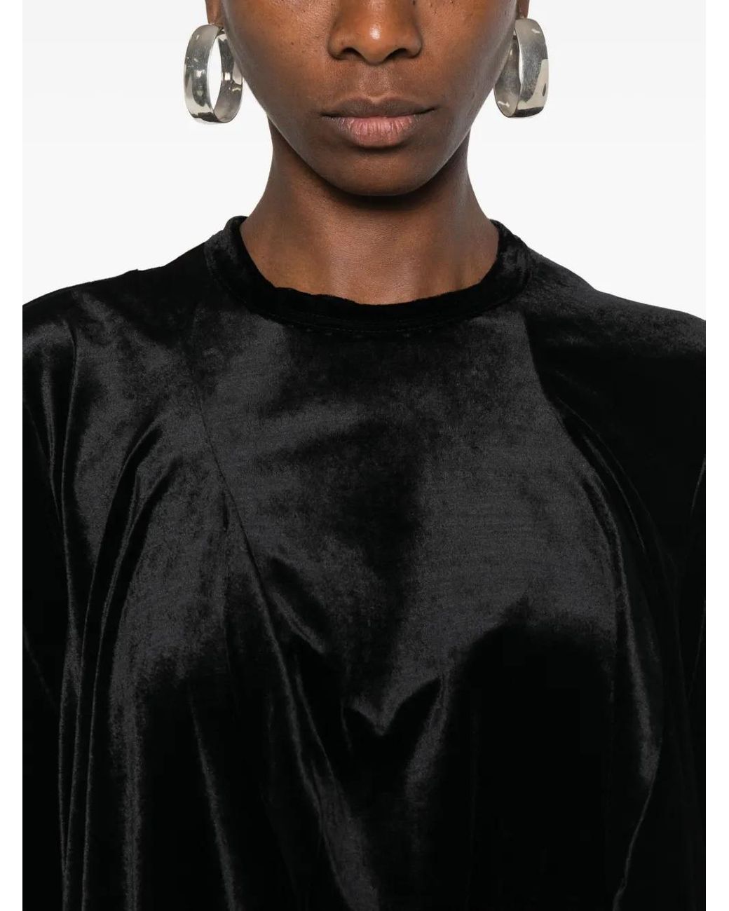 Comme des Garçons Black Draped Mini Dress