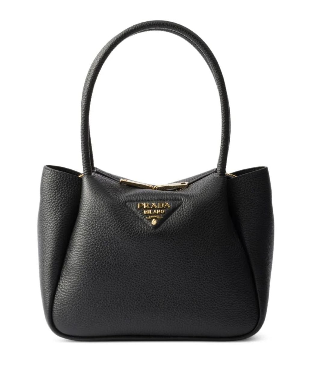 Prada Black Small Leather Tote Bag