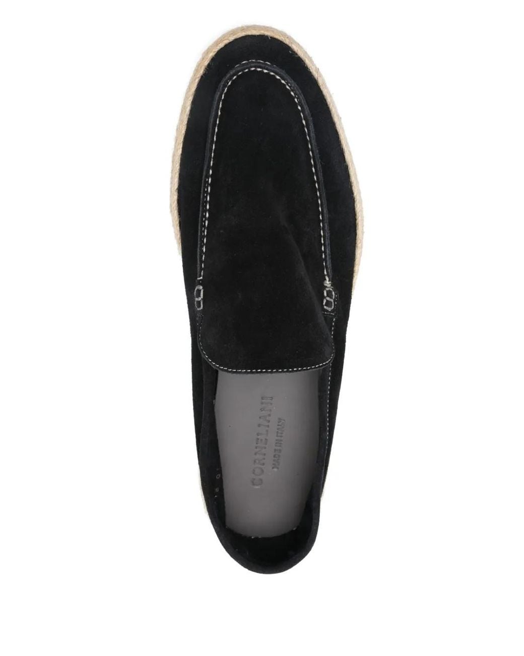 Corneliani Black Suede Espadrilles for men