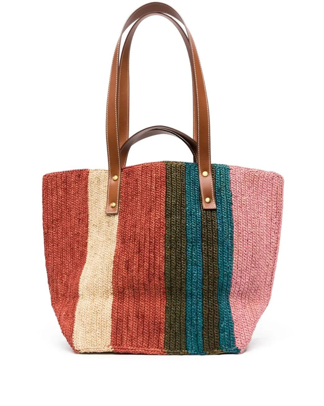 Colville Red Little Sister Raffia Tote Bag