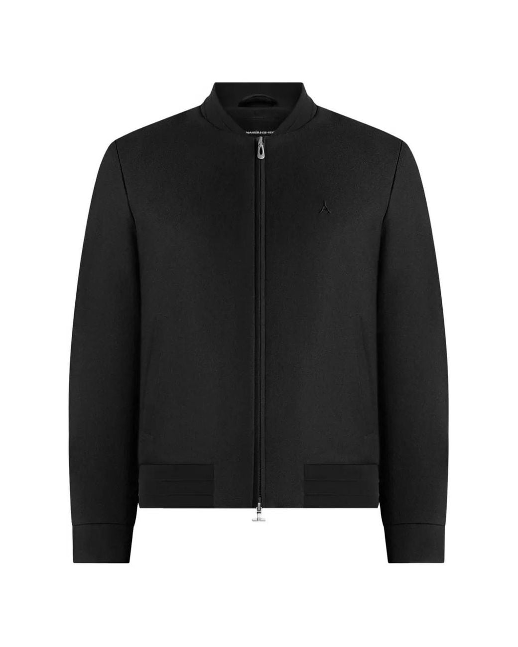 Manière De Voir Black Sami Tailored Bomber Jacket for men