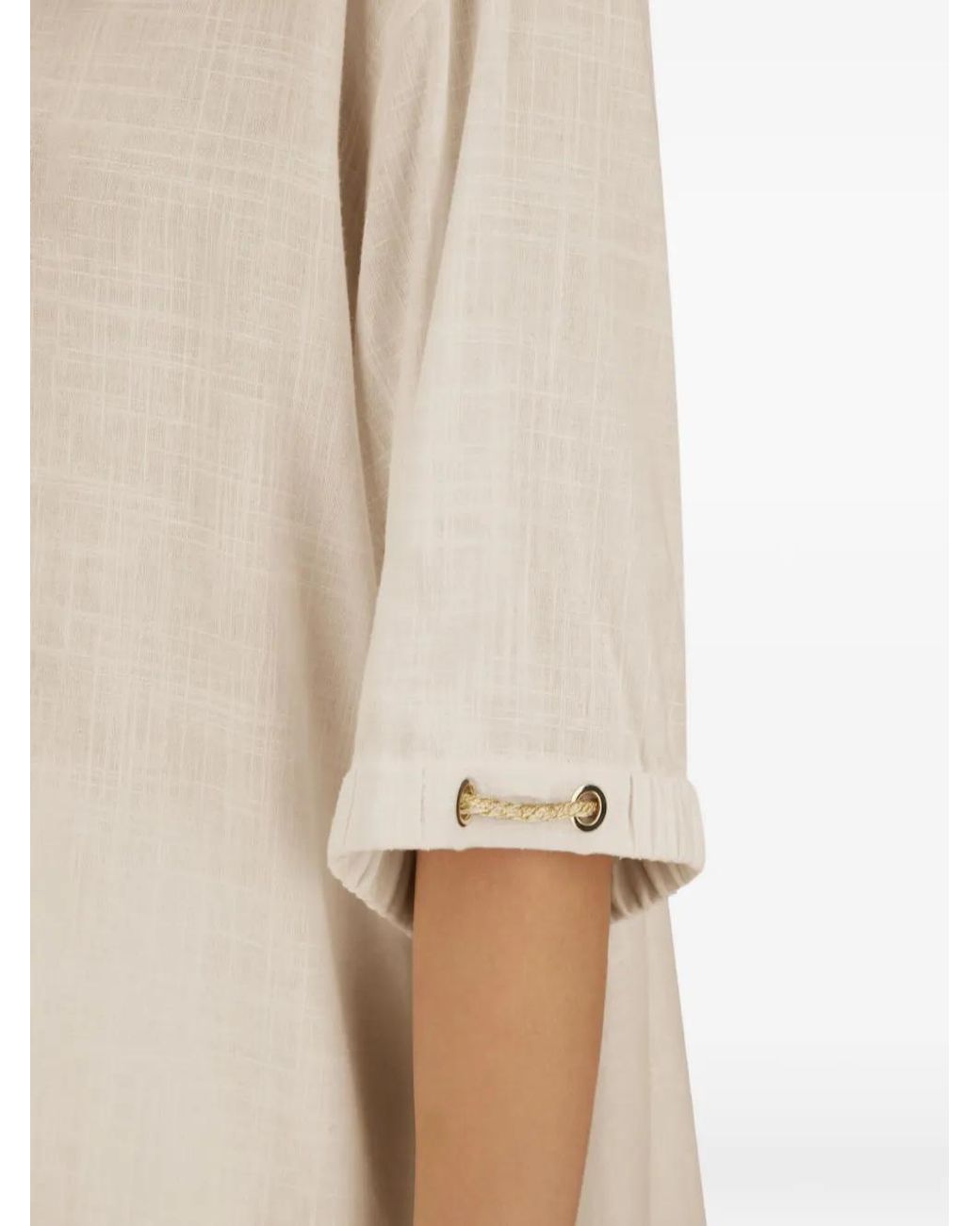 Herno White Eyelet-Detail Shirt