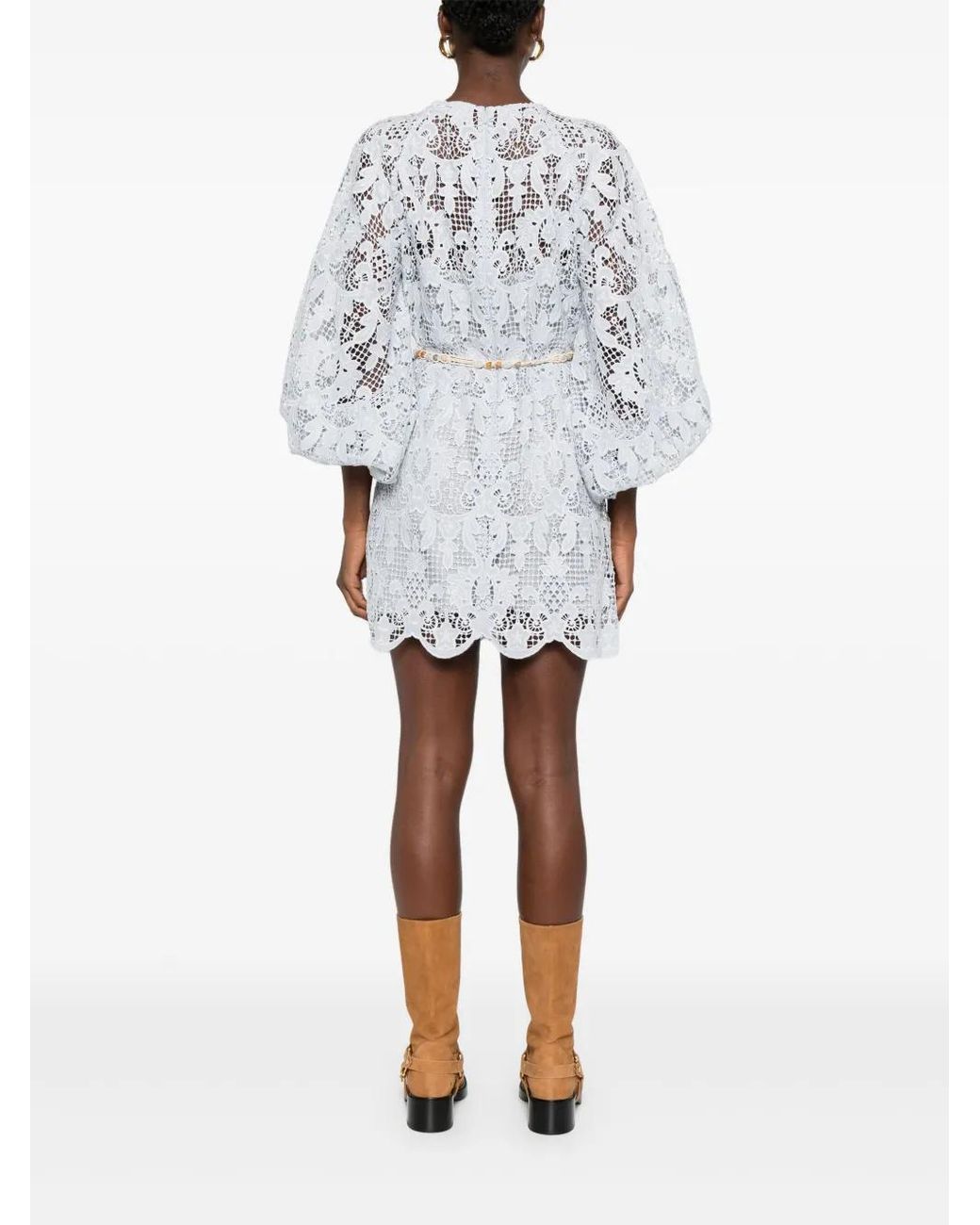 Zimmermann Blue Coco Lace Mini Dress
