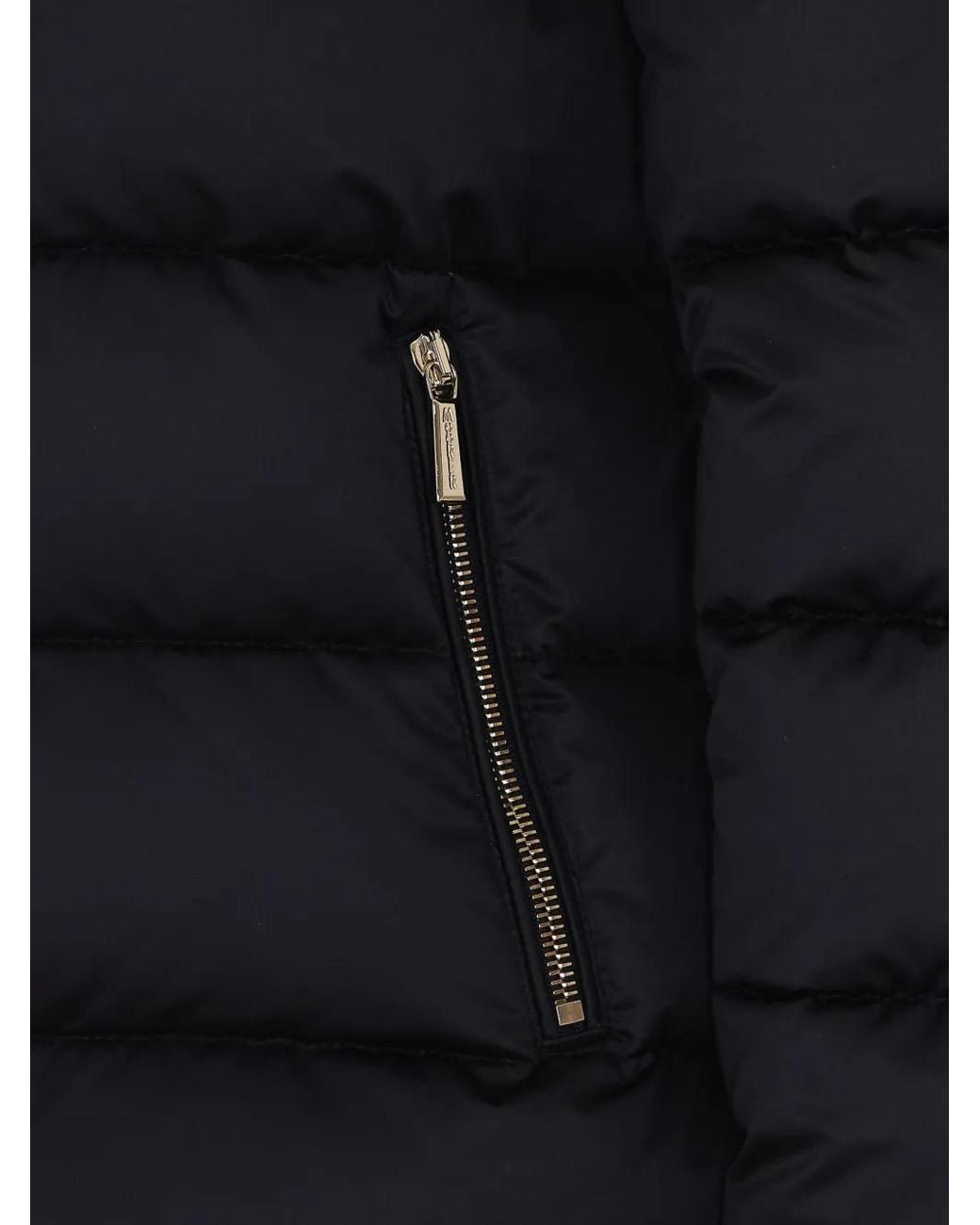 Moorer Blue Argentea Quilted High-Neck Jacket