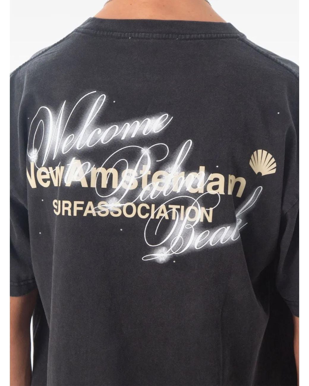 New Amsterdam Black Welcom To Palmbeach T-Shirt for men