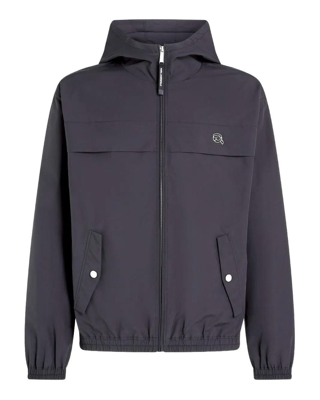Karl Lagerfeld Blue Ikon Hooded Jacket for men