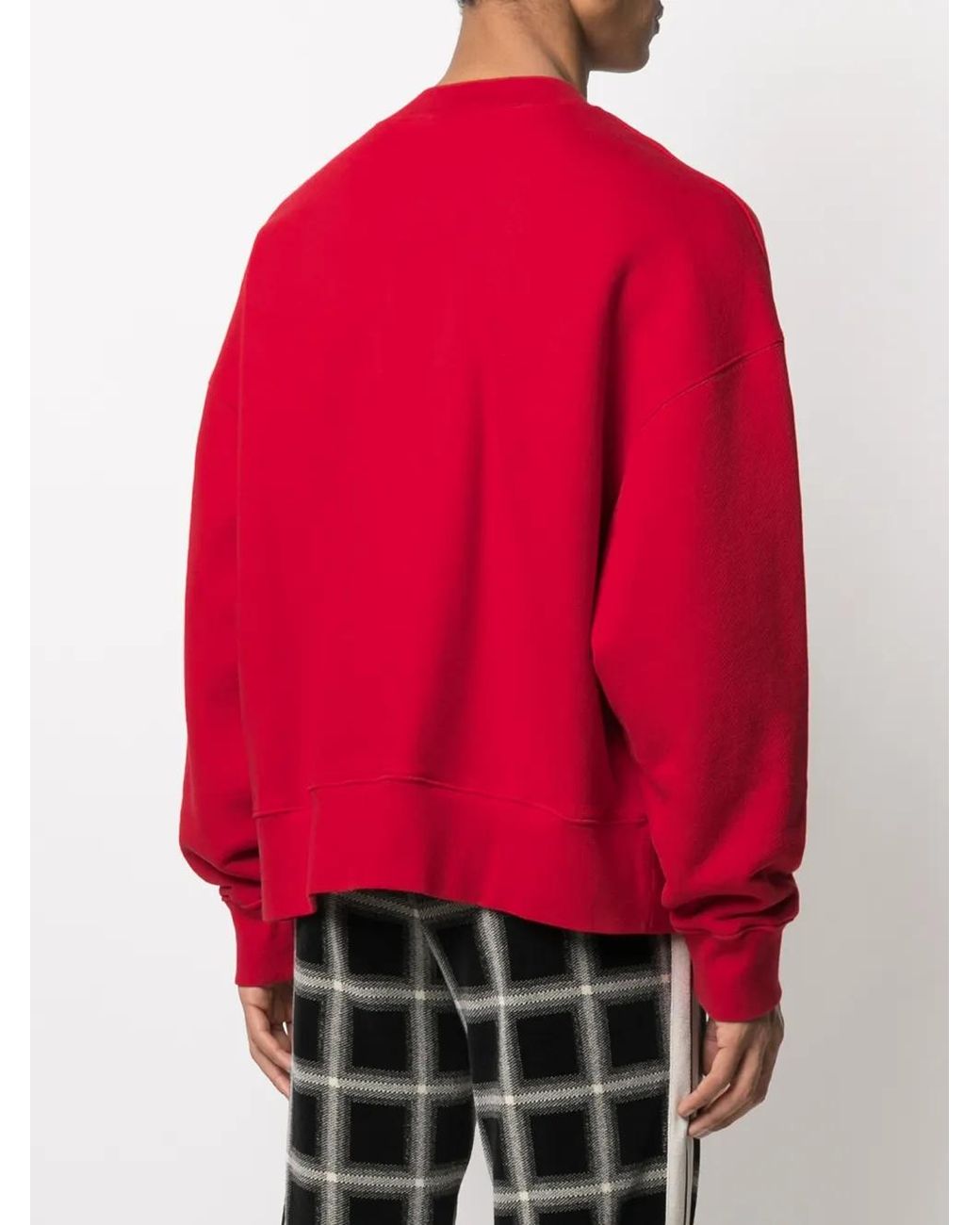 Palm Angels Red Bear Cotton Sweatshirt for men