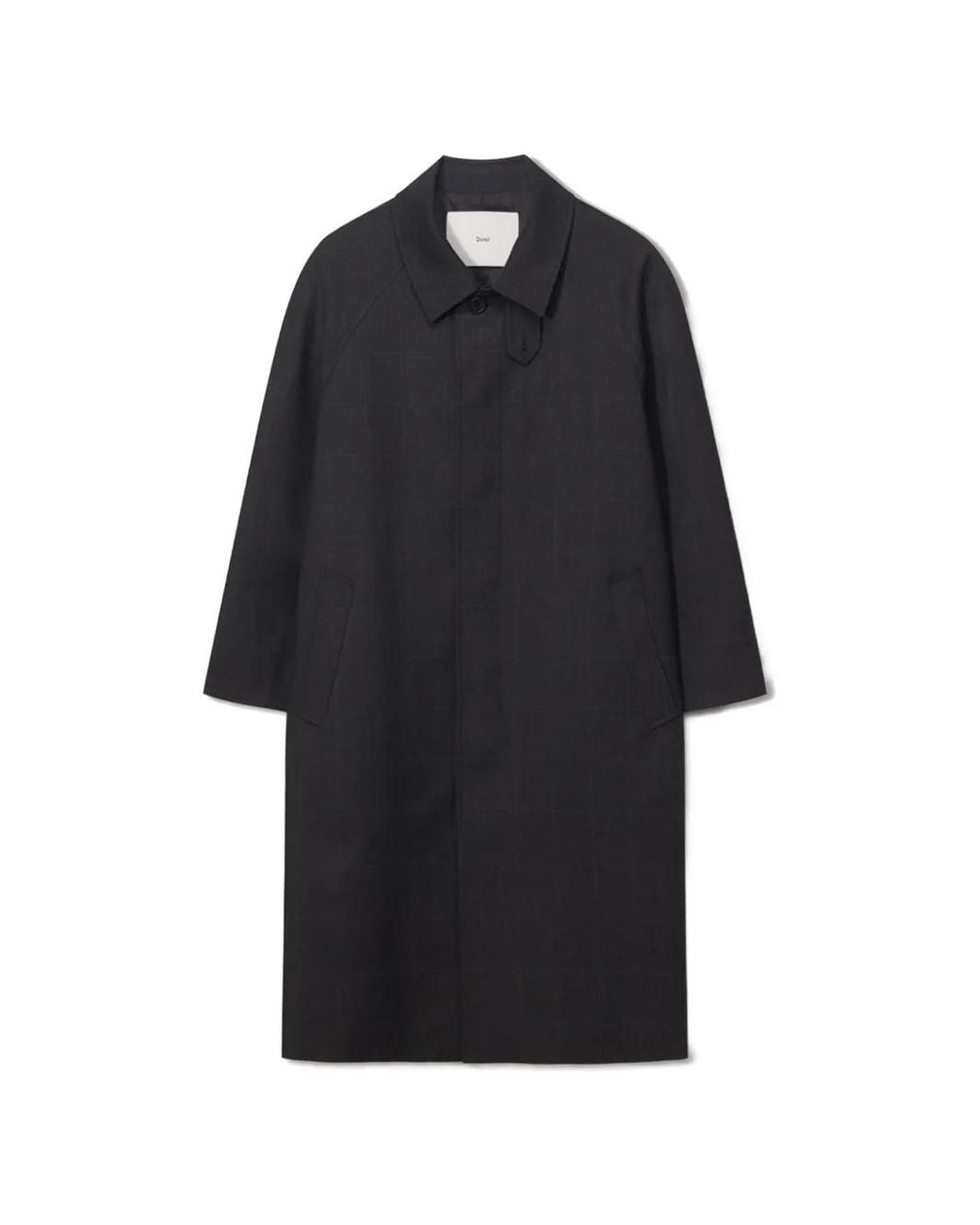 DUNST Black Checked H-Line Coat