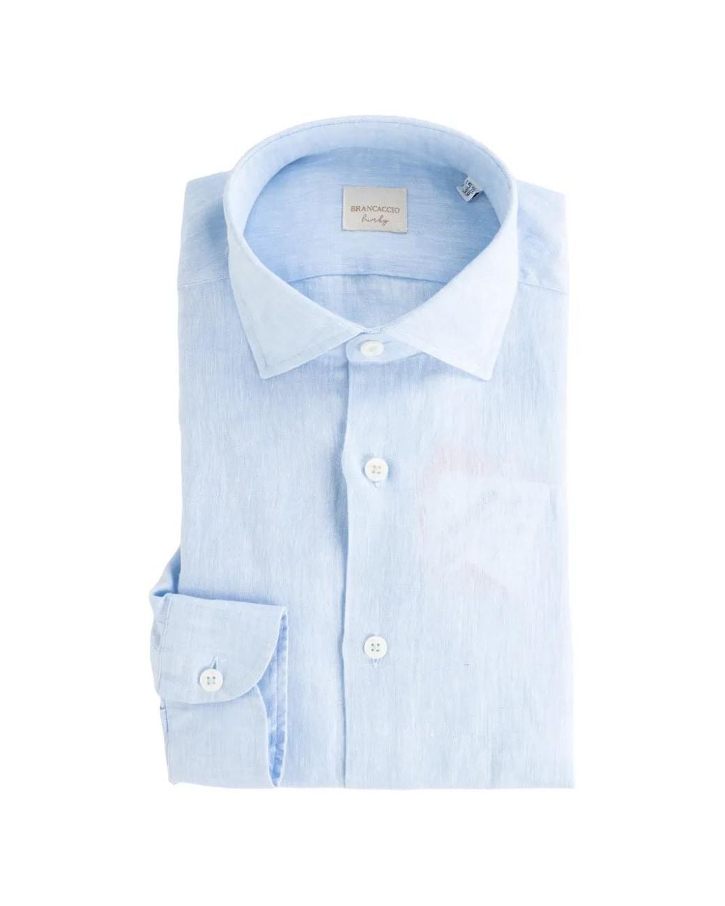 BRANCACCIO Blue Spread-Collar Button-Up Shirt for men