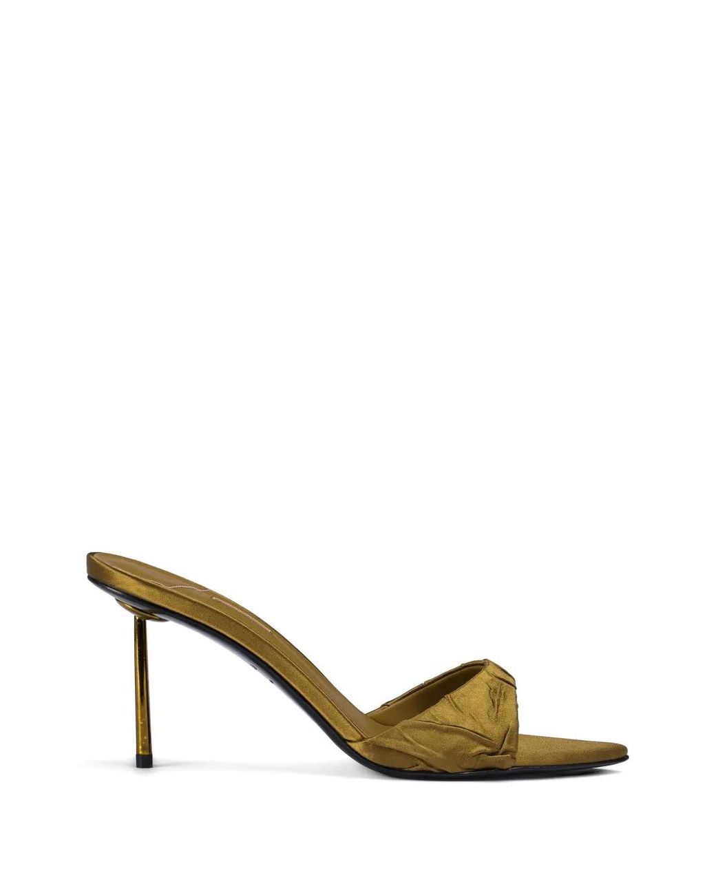 Le Silla Metallic Bella Ruched-Strap Sandals