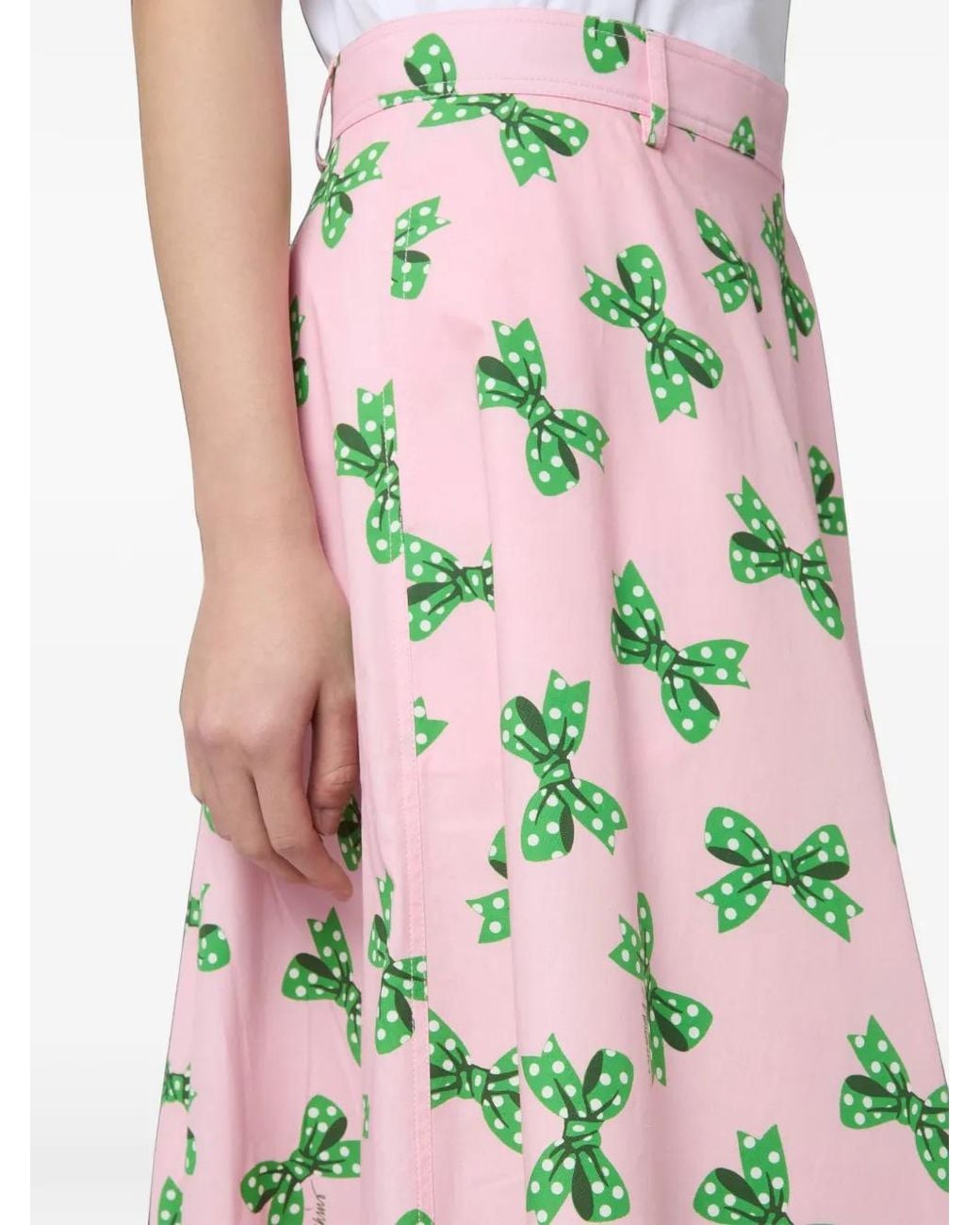 Moschino Pink Jupe Mi-Longue Imprimée