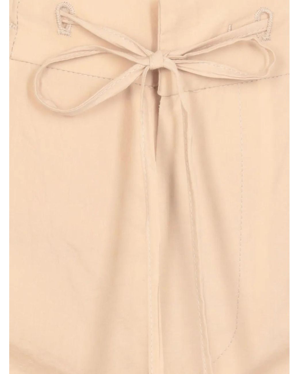 PT Torino Natural Drawstring-Waist Cotton Trousers
