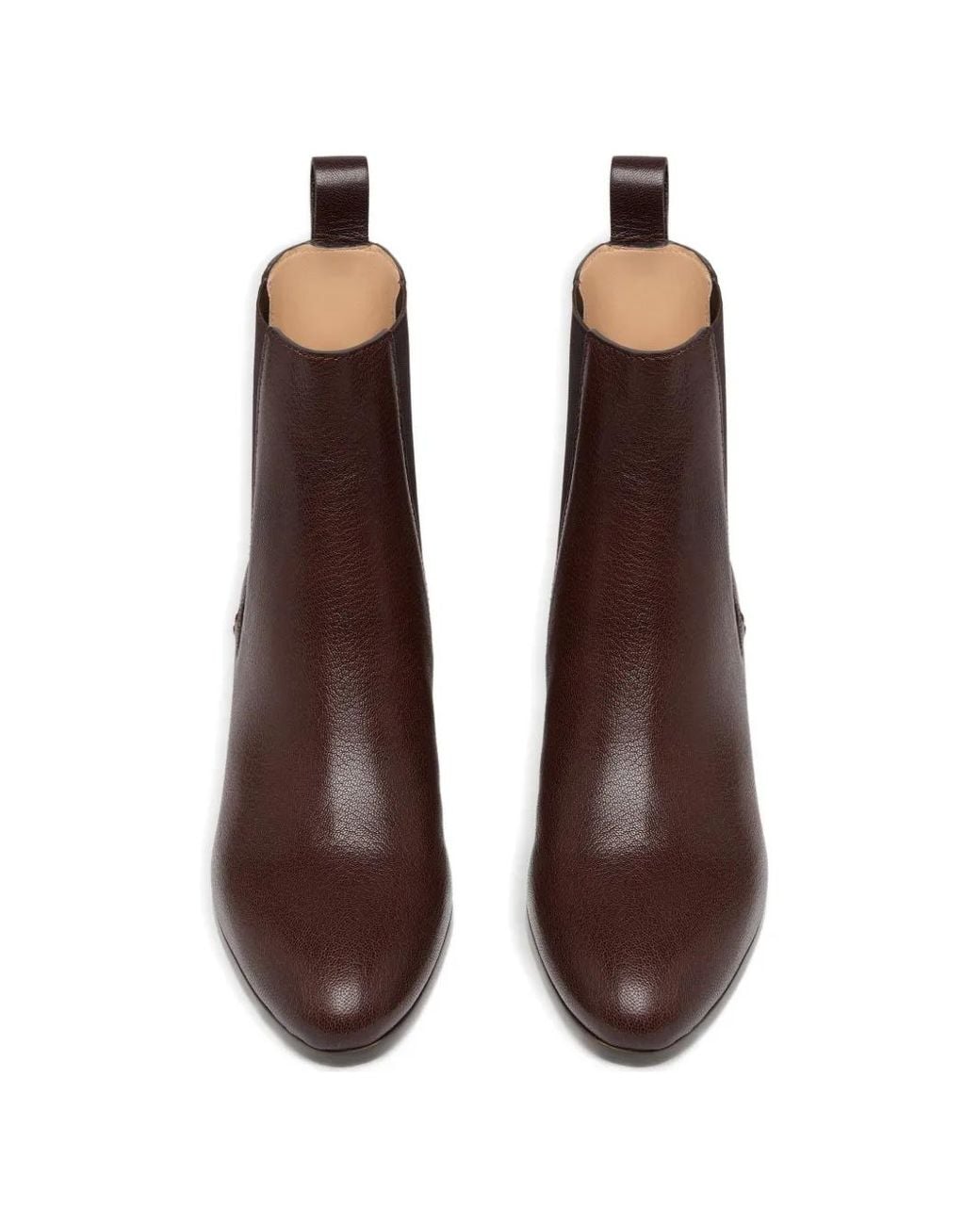 Odissi Brown Ella Leather Ankle Boots
