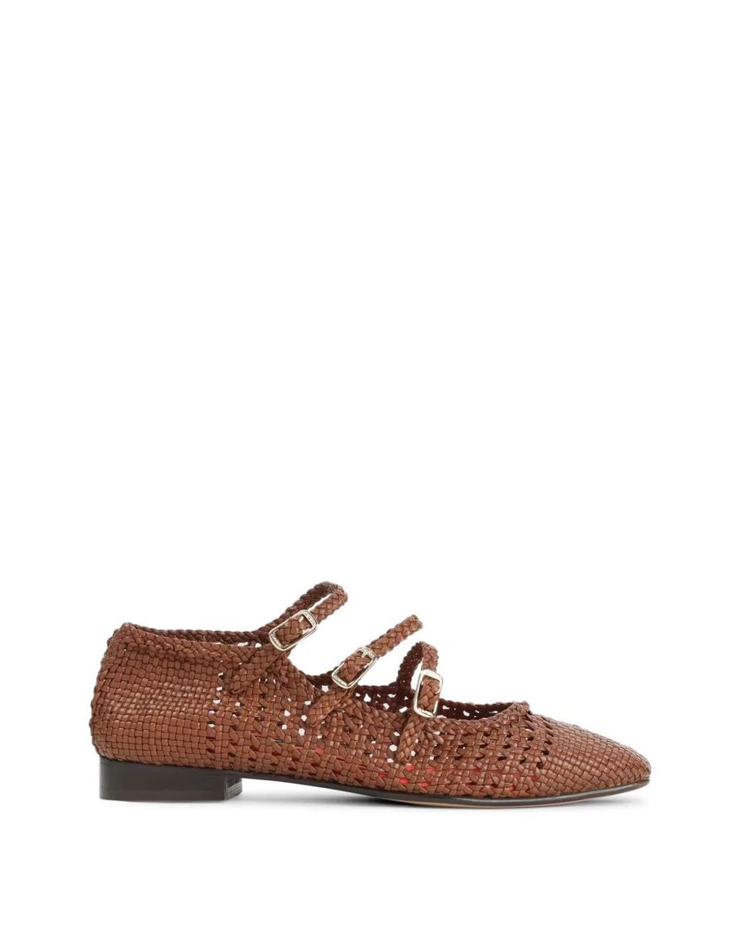 CAREL PARIS Brown Ariana Woven Ballet Flats