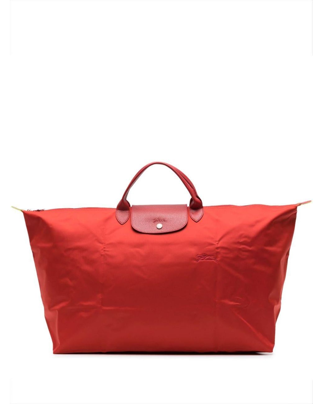 Longchamp Medium Le Pliage Green Travel Tote Bag in Red Lyst UK