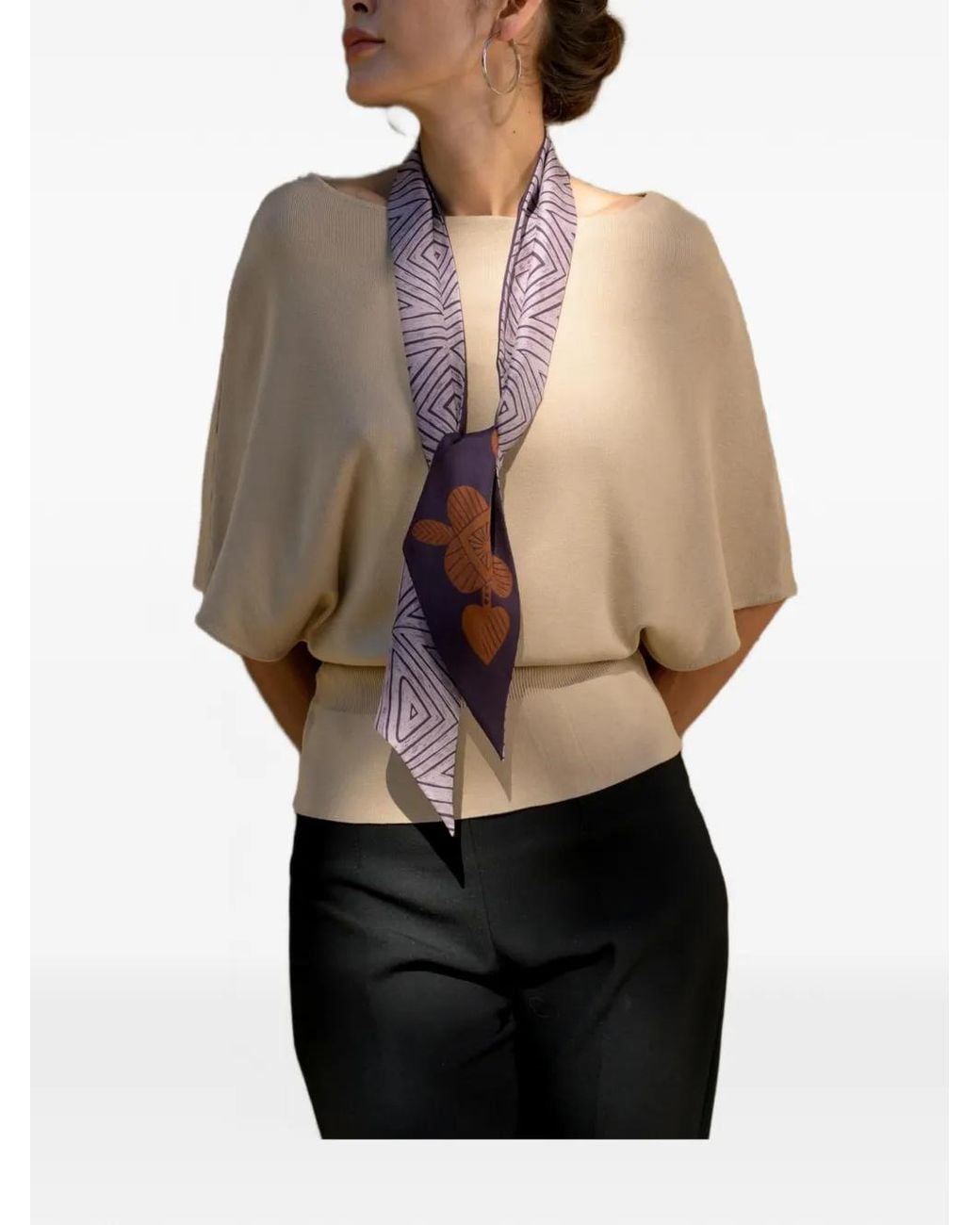 Elizabetta Purple Marta Bandeau Scarf