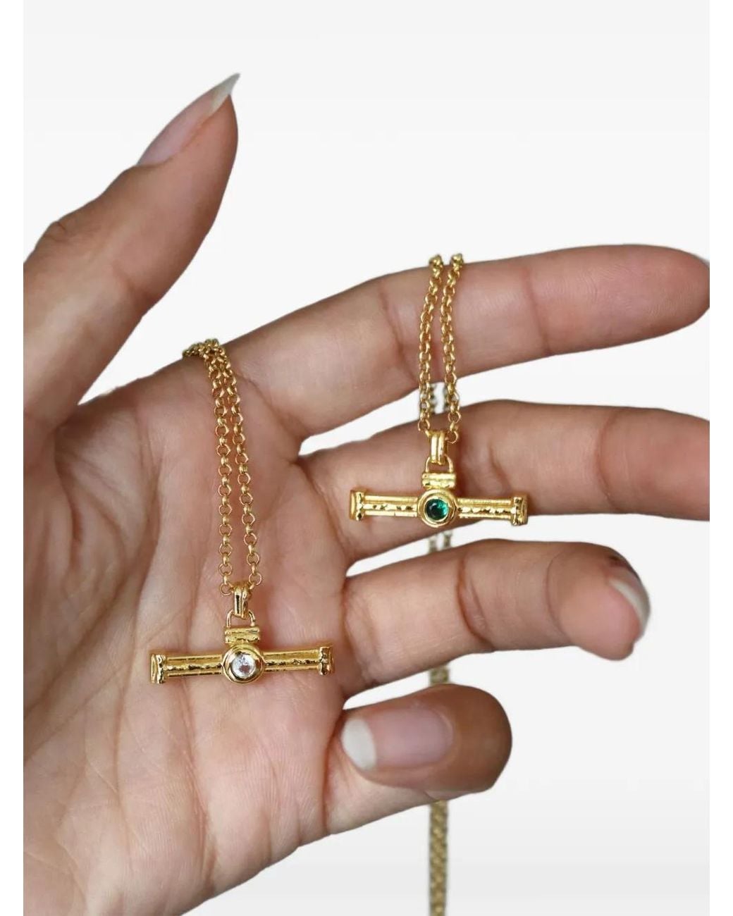 Ottoman Hands Metallic Collier À Breloque T
