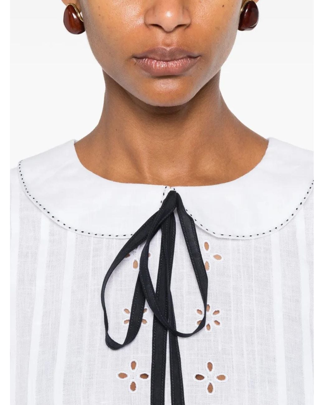 Vita Kin White Bari Broderie-Anglaise Midi Dress