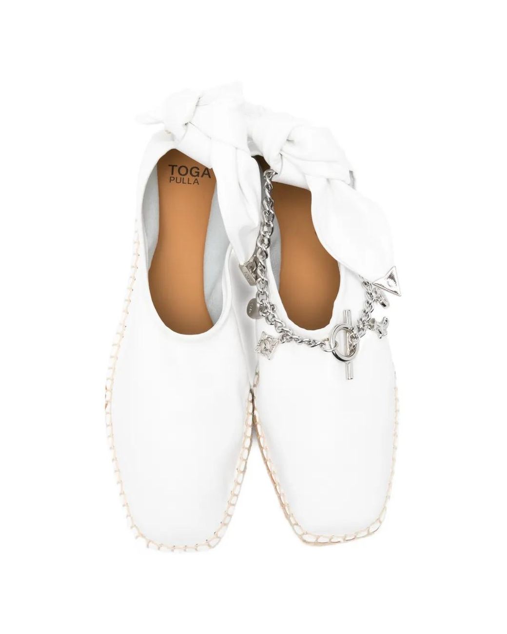 Toga White Knot-Detail Espadrilles