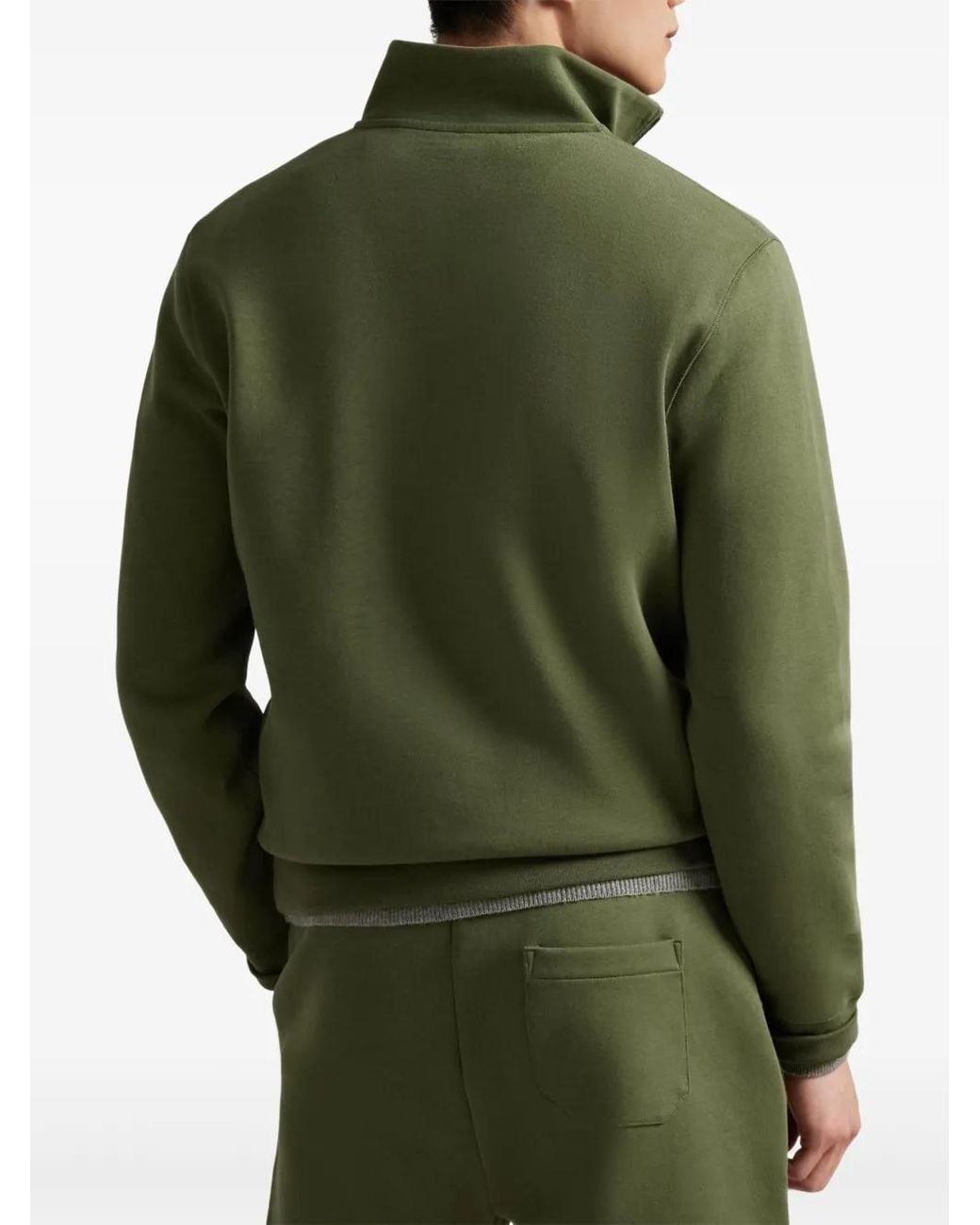 Polo Ralph Lauren Green Quarter-Zip Sweatshirt for men