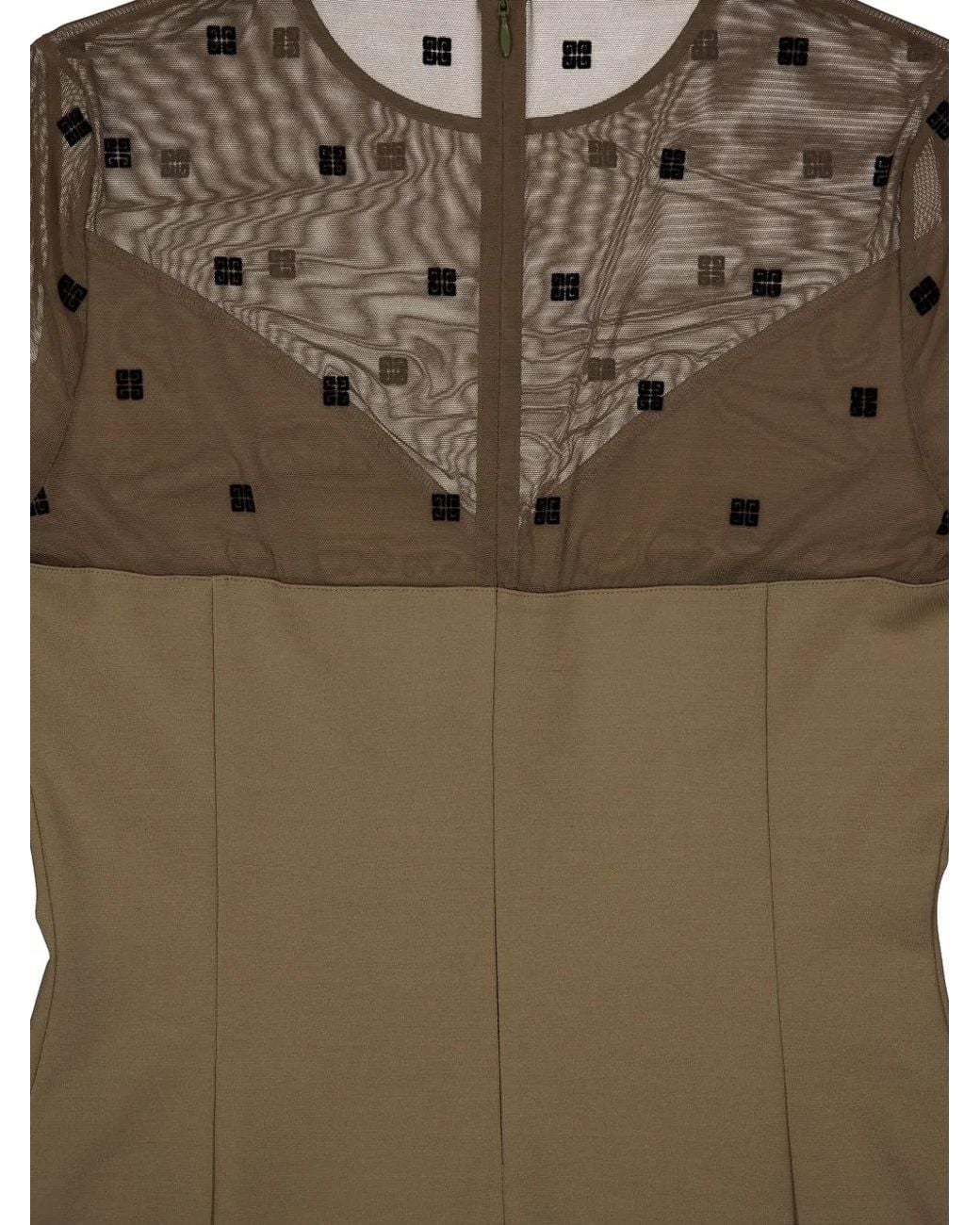 Givenchy Natural Logo-Jacquard Midi Dress