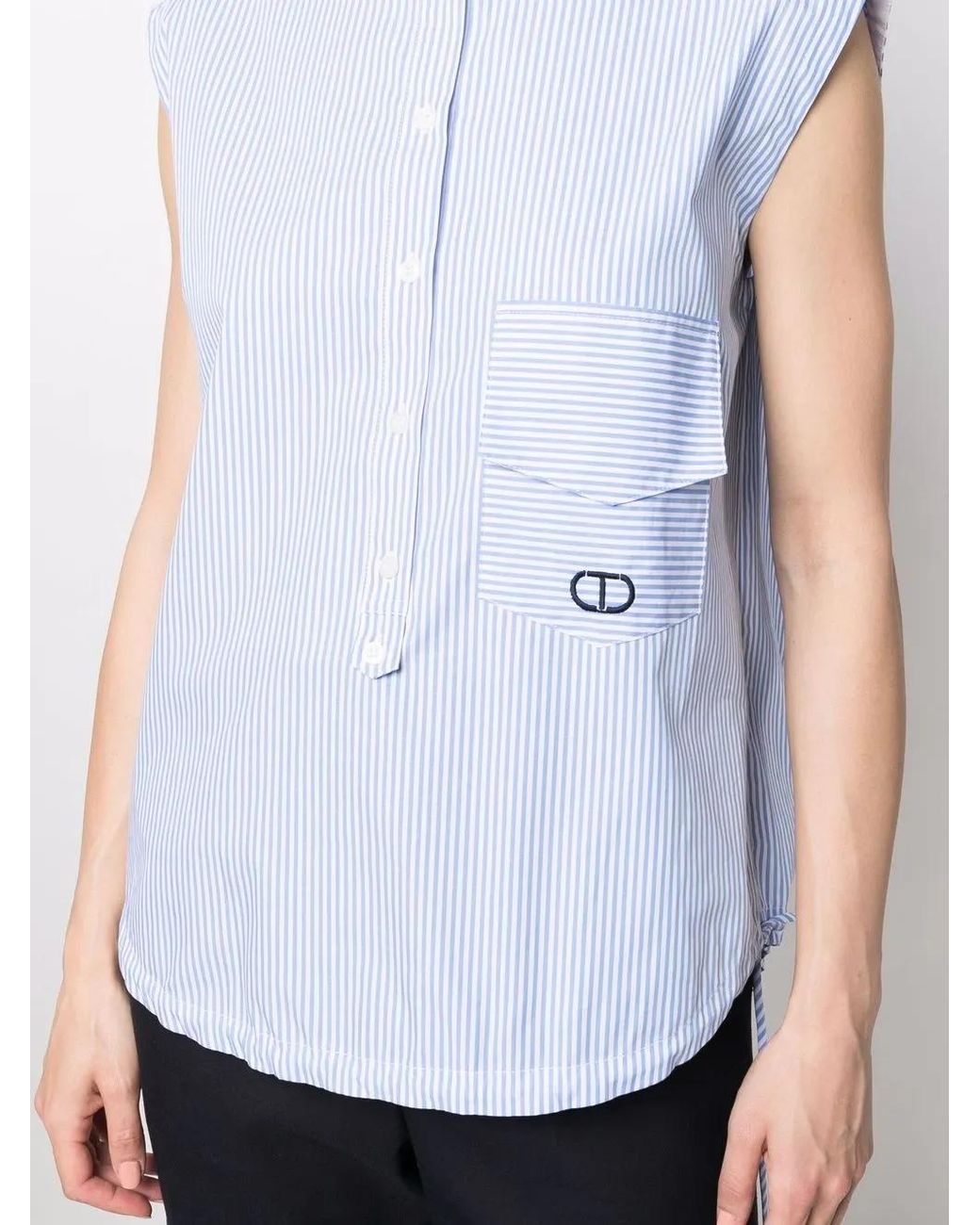 Twinset Gestreepte Blouse in het Blue