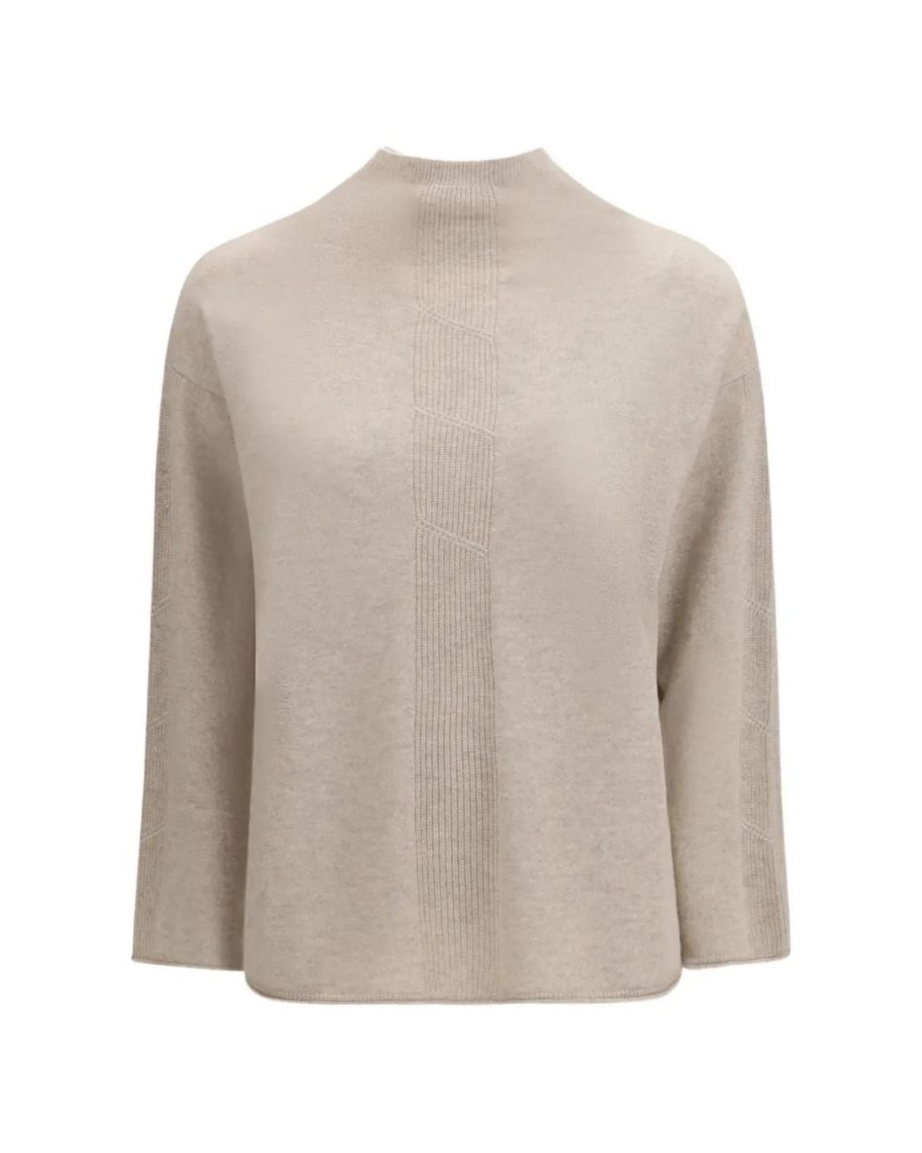 Max Mara White Turtleneck Cashmere Sweater