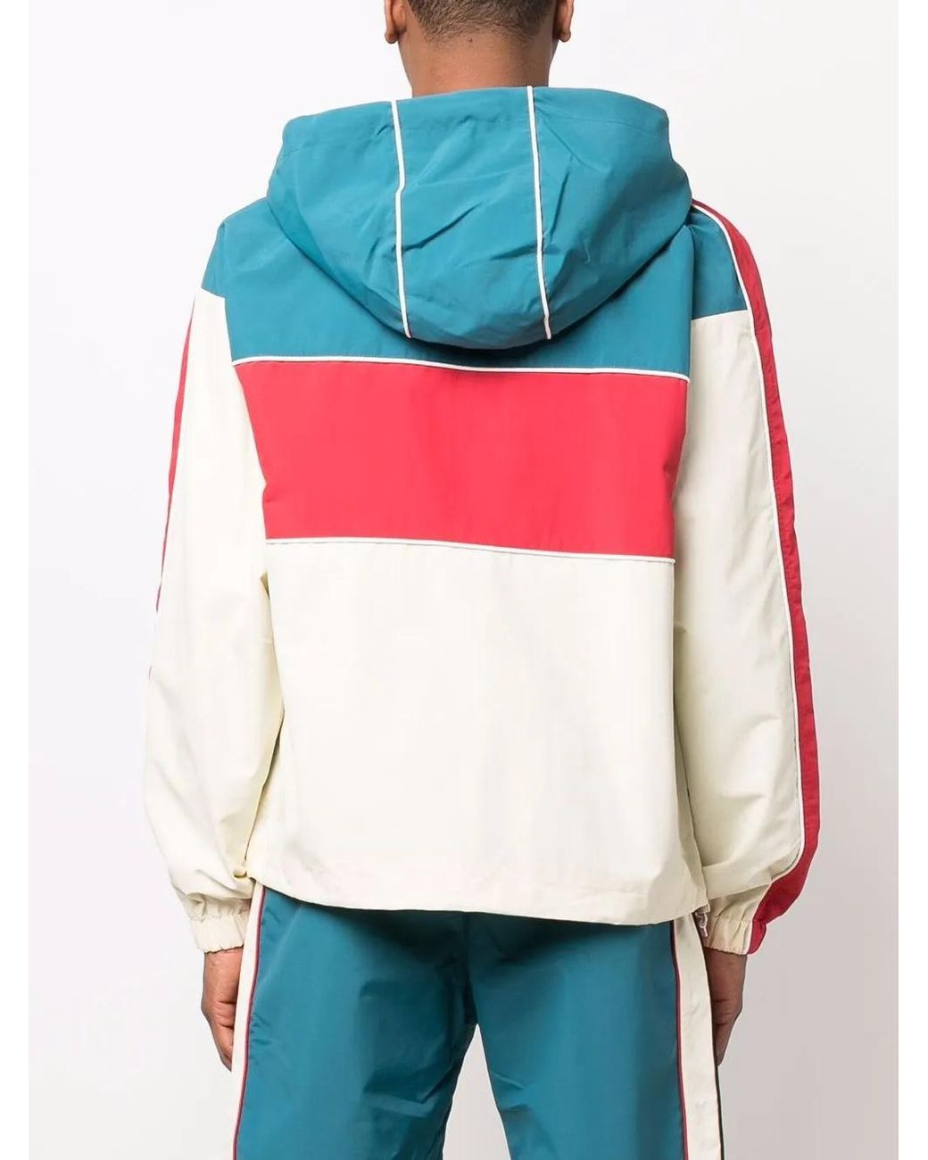 DIESEL Red Logo-Patch Hooded Jacket for men