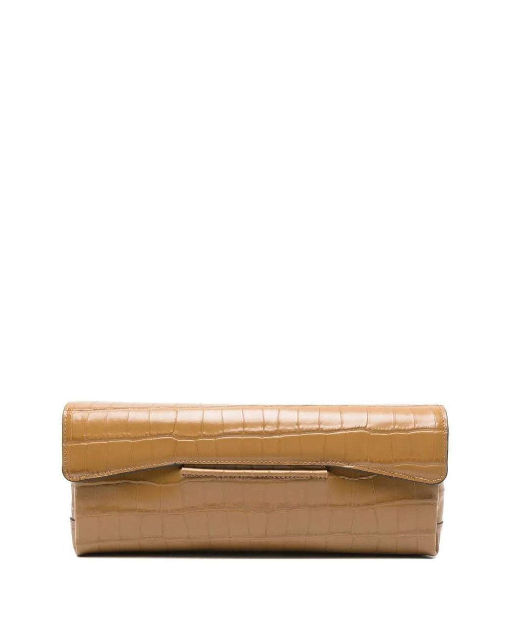 Totême Natural Soft Croco-Embossed T-Clutch Clutch Bag