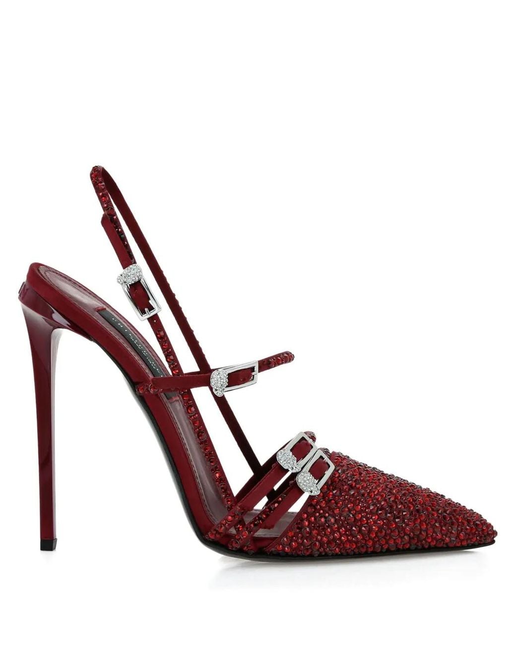 Philipp Plein Pink Multi-Strap High-Heel Pumps